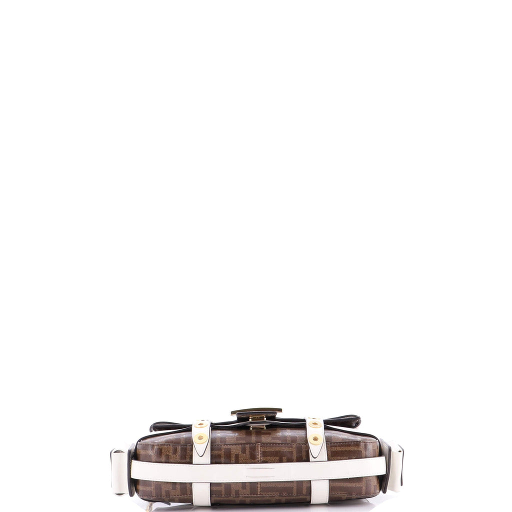Baguette Cage Bag Zucca Coated Canvas and Leather Medium