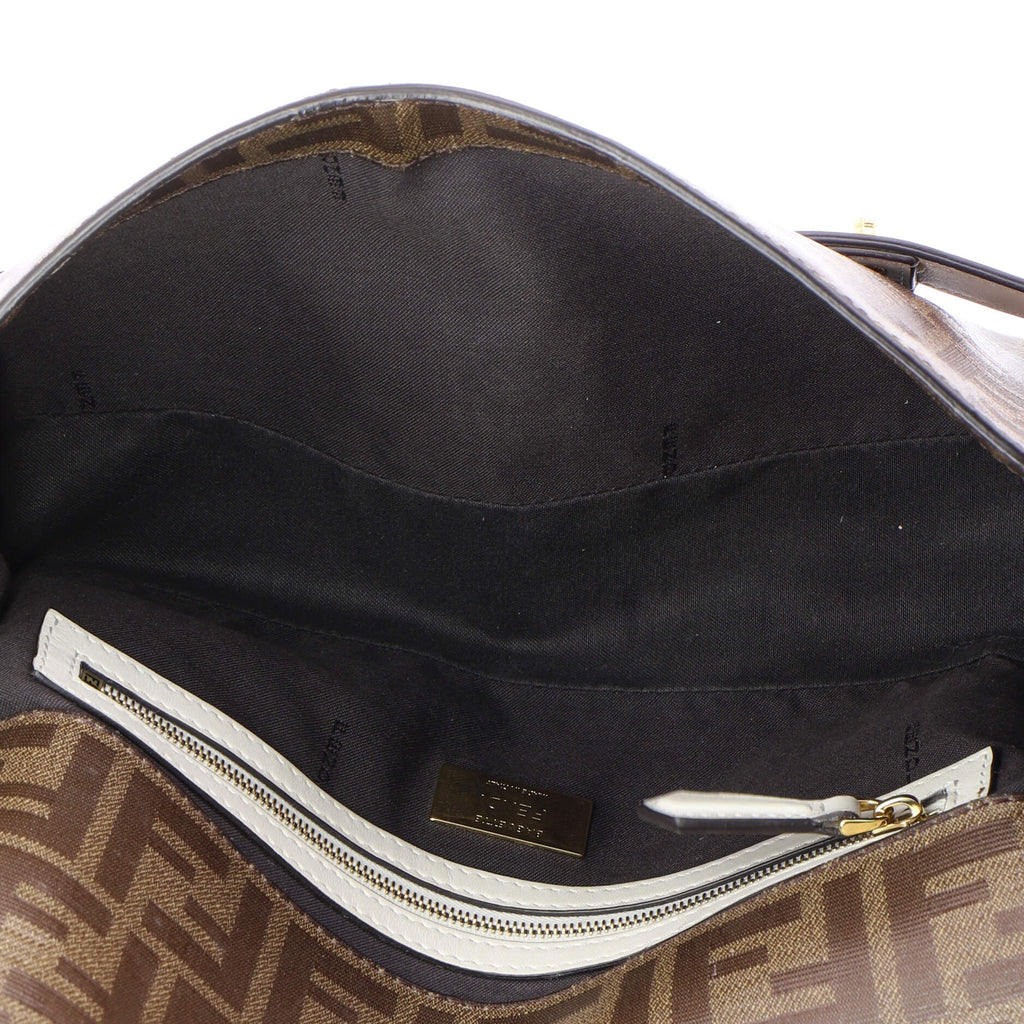 Baguette Cage Bag Zucca Coated Canvas and Leather Medium