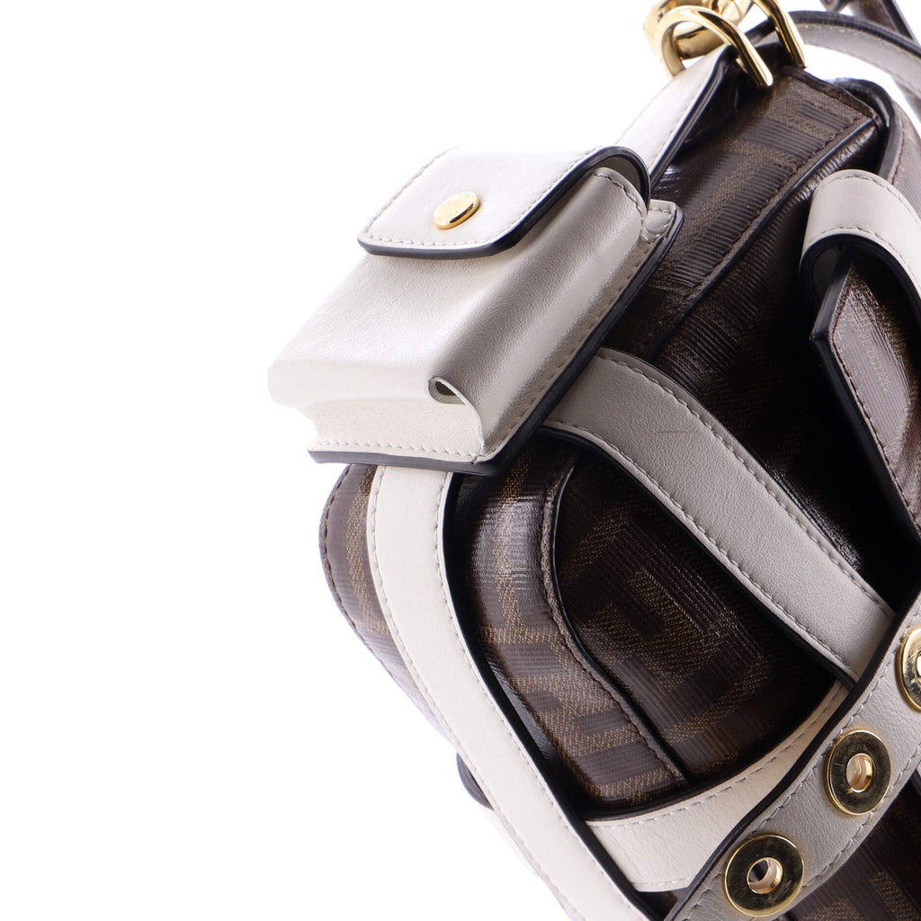 Baguette Cage Bag Zucca Coated Canvas and Leather Medium