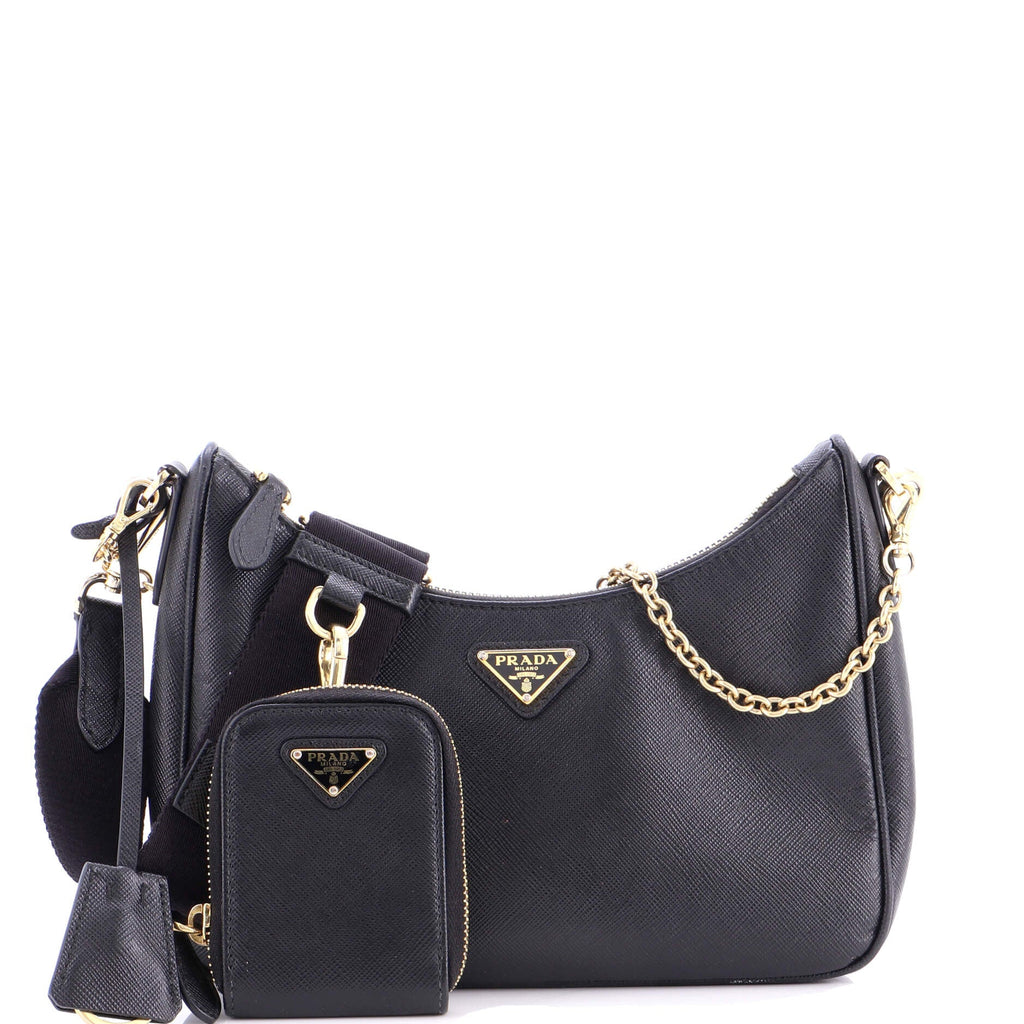 Re-Edition 2005 Shoulder Bag Saffiano Leather Small