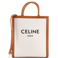 Vertical Cabas Tote Canvas with Leather Small