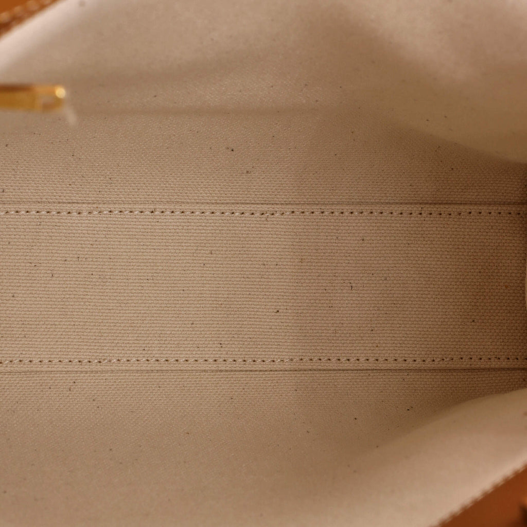 Vertical Cabas Tote Canvas with Leather Small