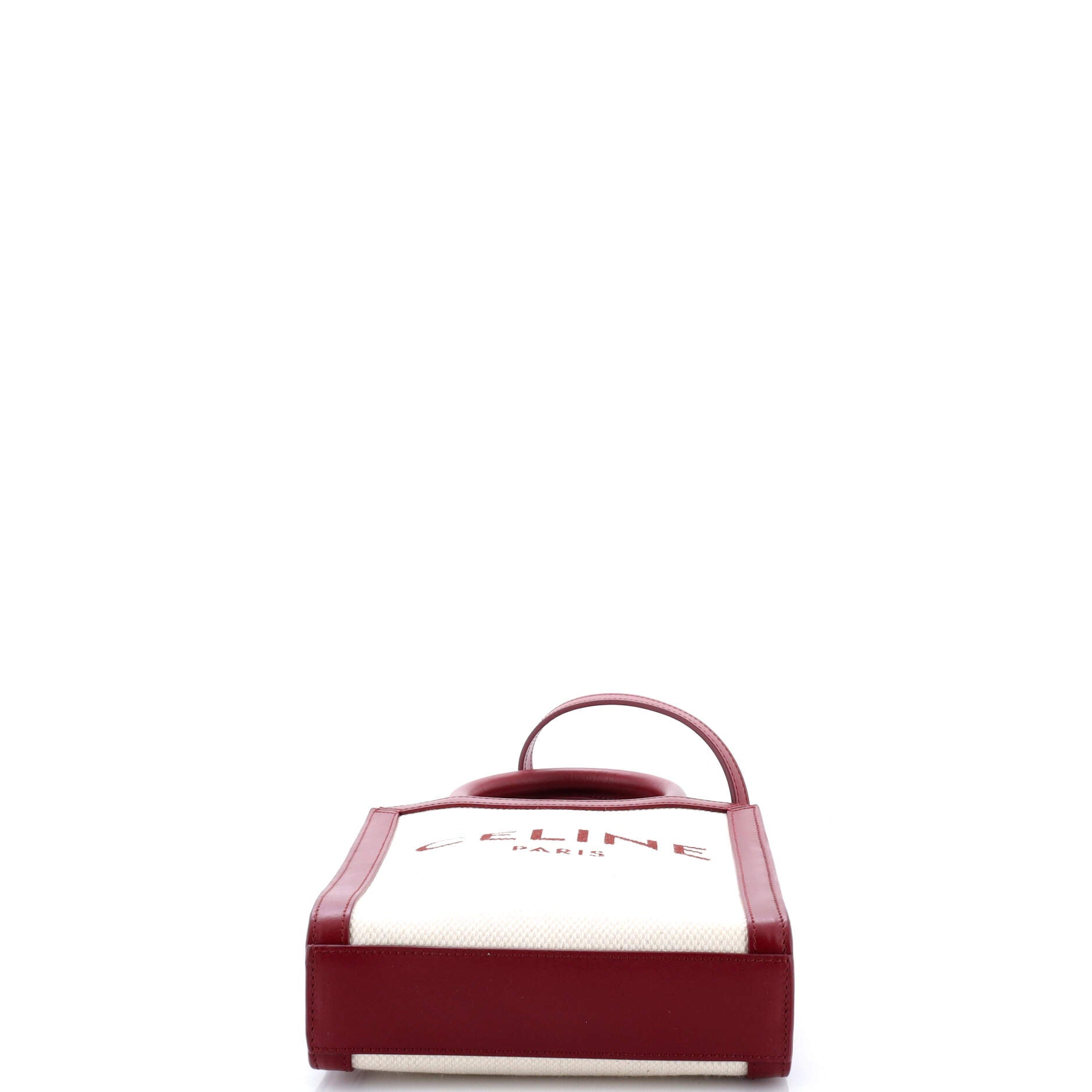 Vertical Cabas Tote Canvas with Leather Mini