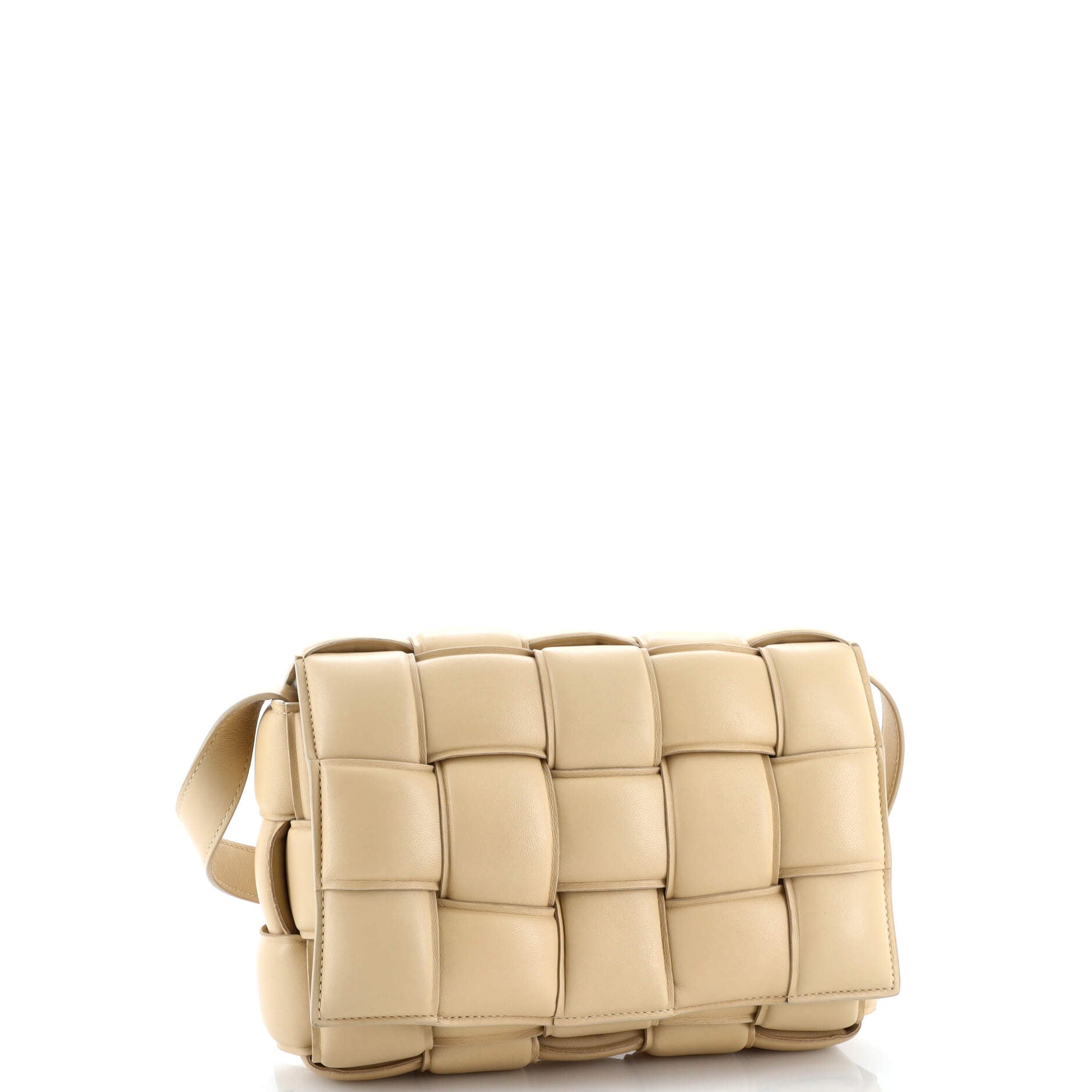 Cassette Crossbody Bag Padded Maxi Intrecciato Leather