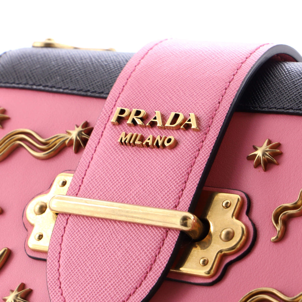 Cahier Crossbody Bag Embellished Leather Small