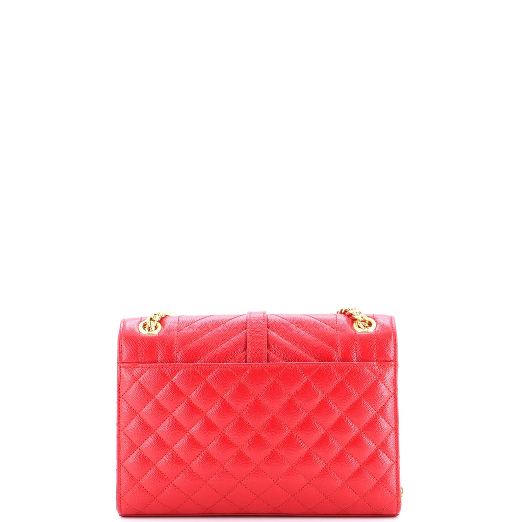 Classic Monogram Envelope Satchel Mixed Matelasse Leather Medium
