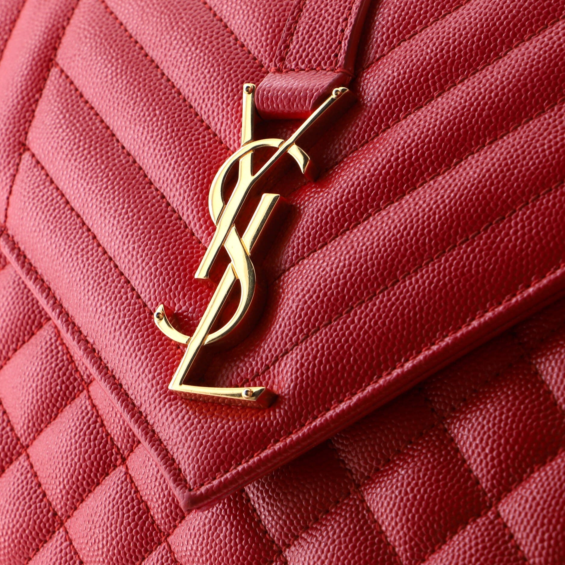 Classic Monogram Envelope Satchel Mixed Matelasse Leather Medium