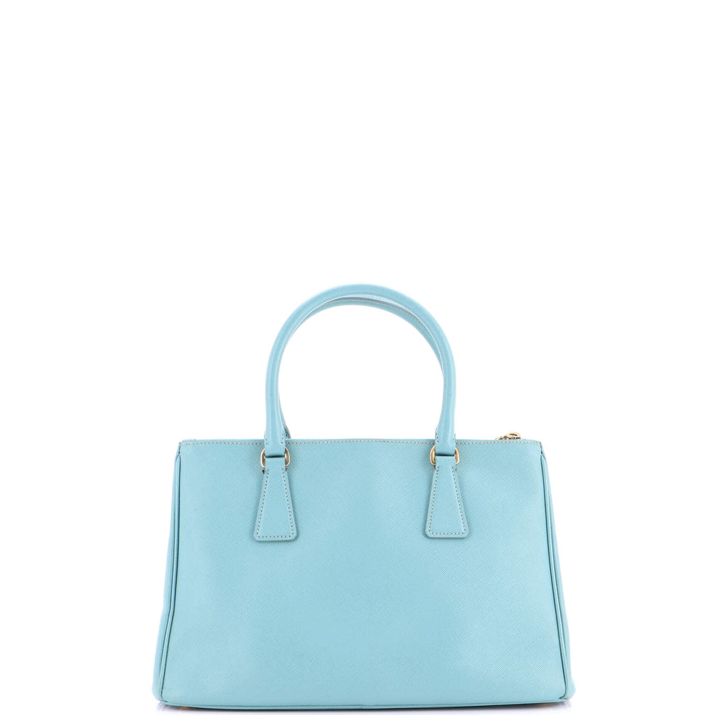 Double Zip Lux Tote Saffiano Leather Small