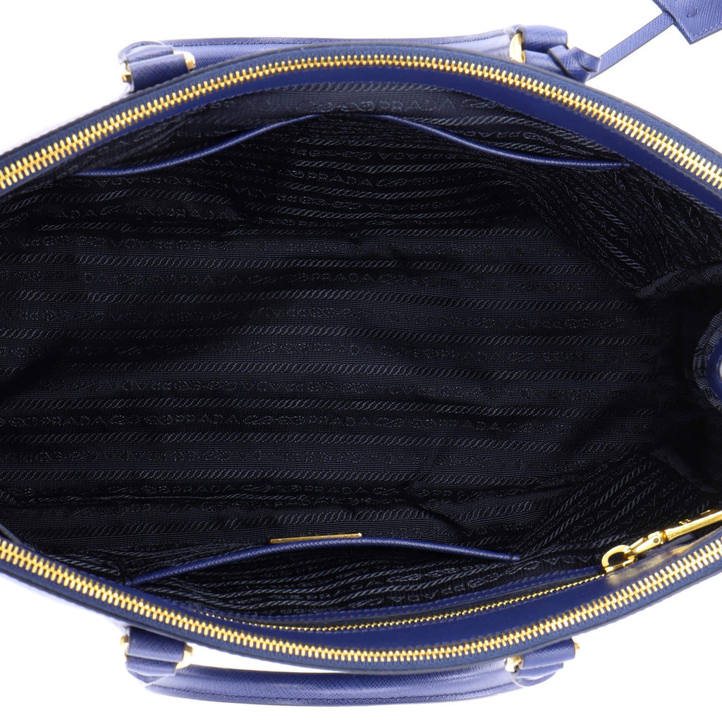 Double Zip Lux Tote Saffiano Leather Large