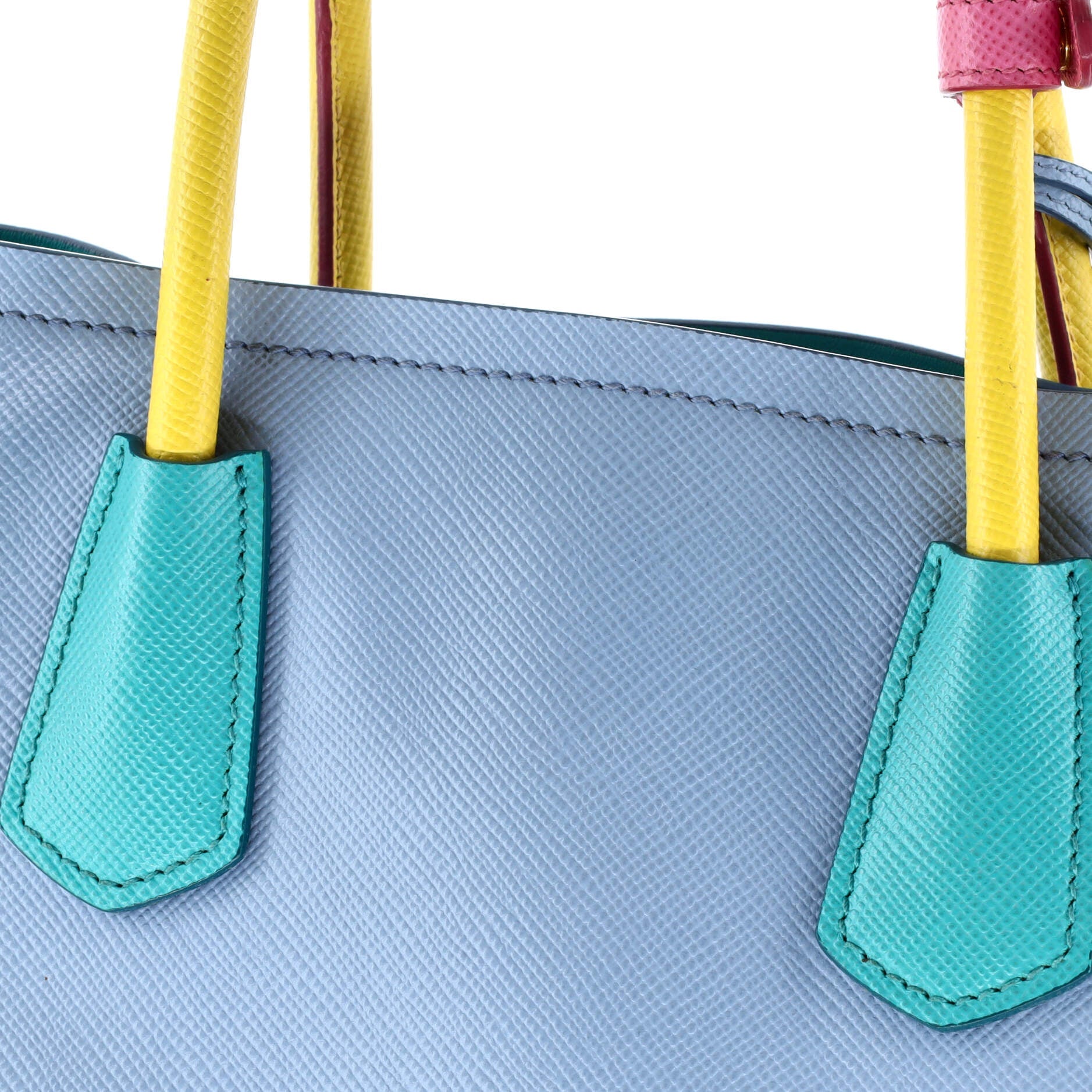Cuir Double Tote Saffiano Leather Small