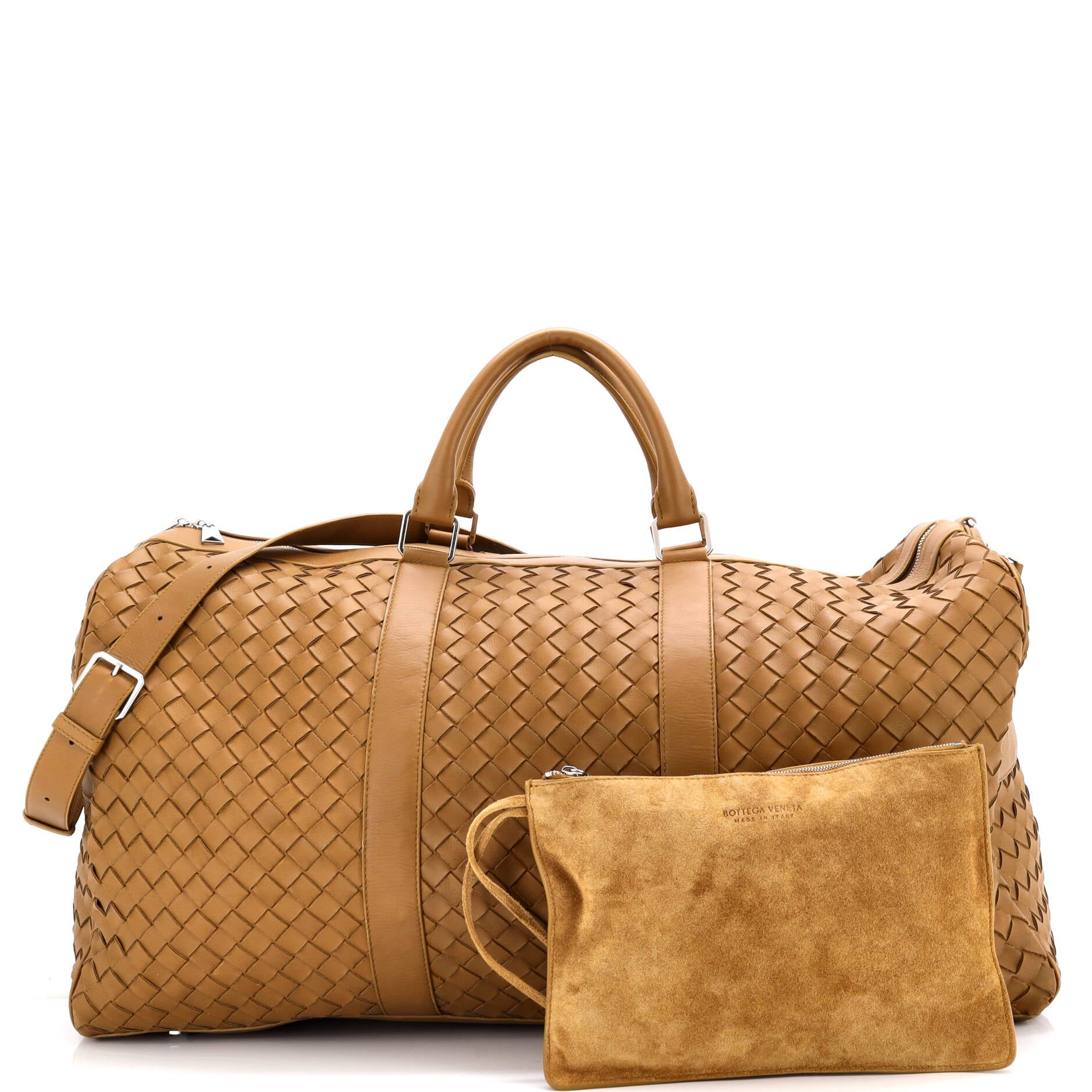 Classic Duffle Bag Intrecciato Leather Large
