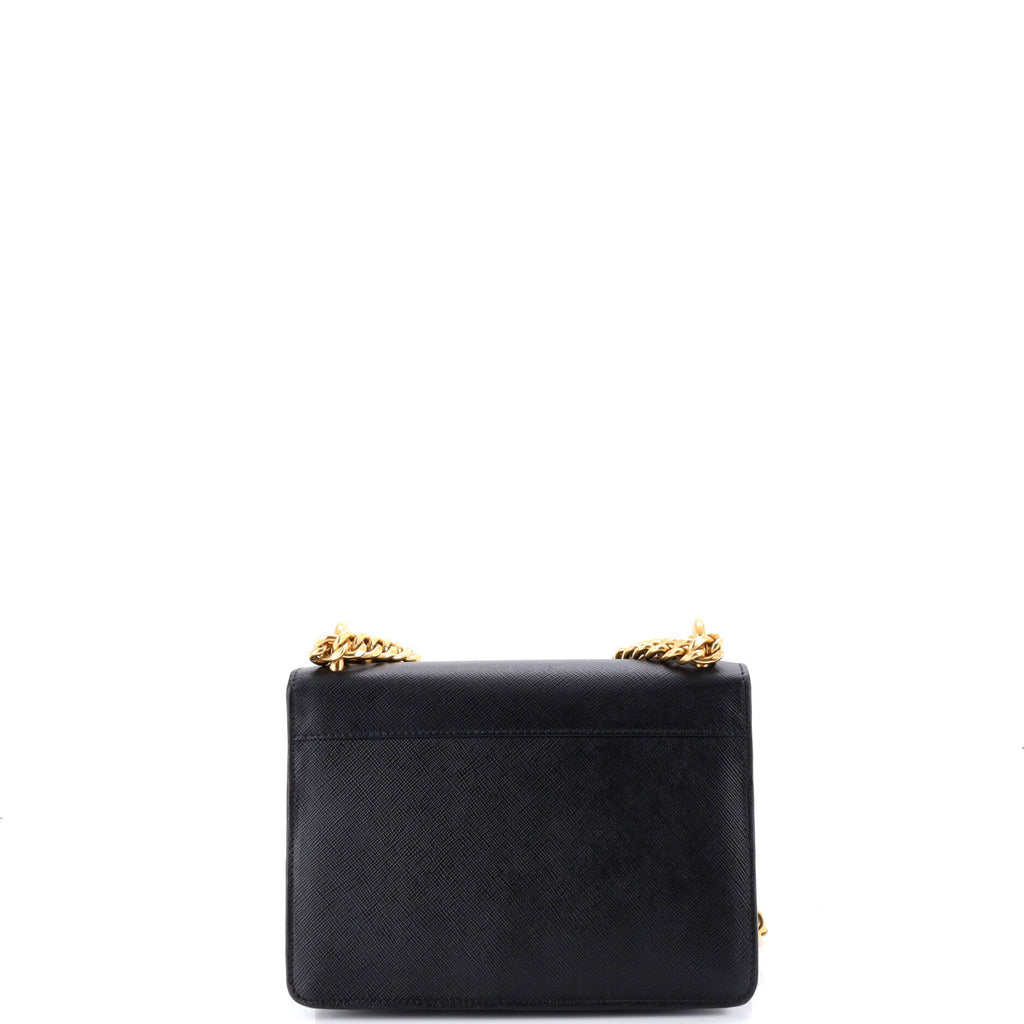 Chain Flap Bag Saffiano Leather Small