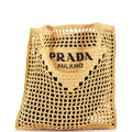 Triangle Logo Open Tote Raffia