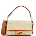 Baguette NM Bag Zucca Embroidered Raffia Medium