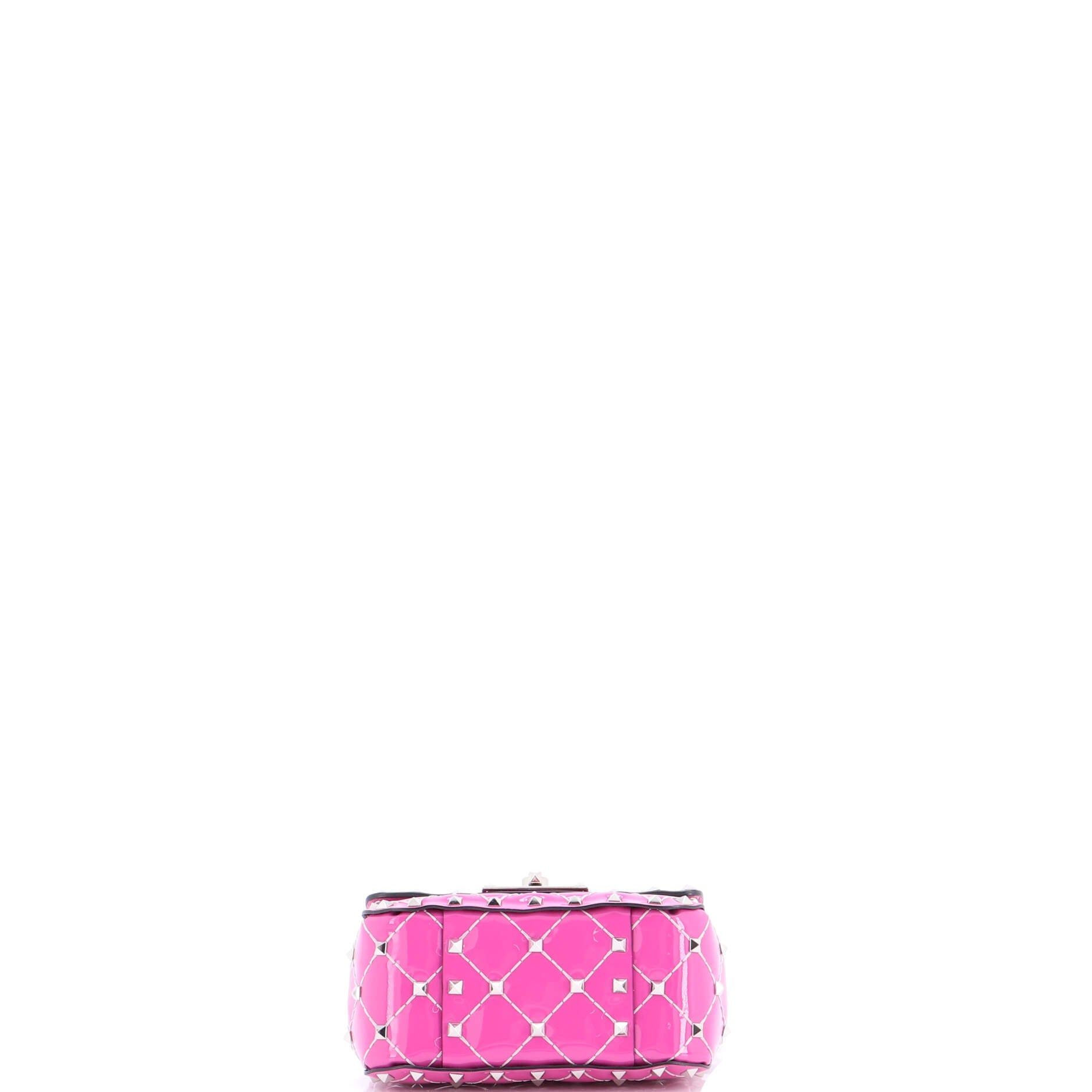 Rockstud Spike Flap Bag Quilted Patent Micro