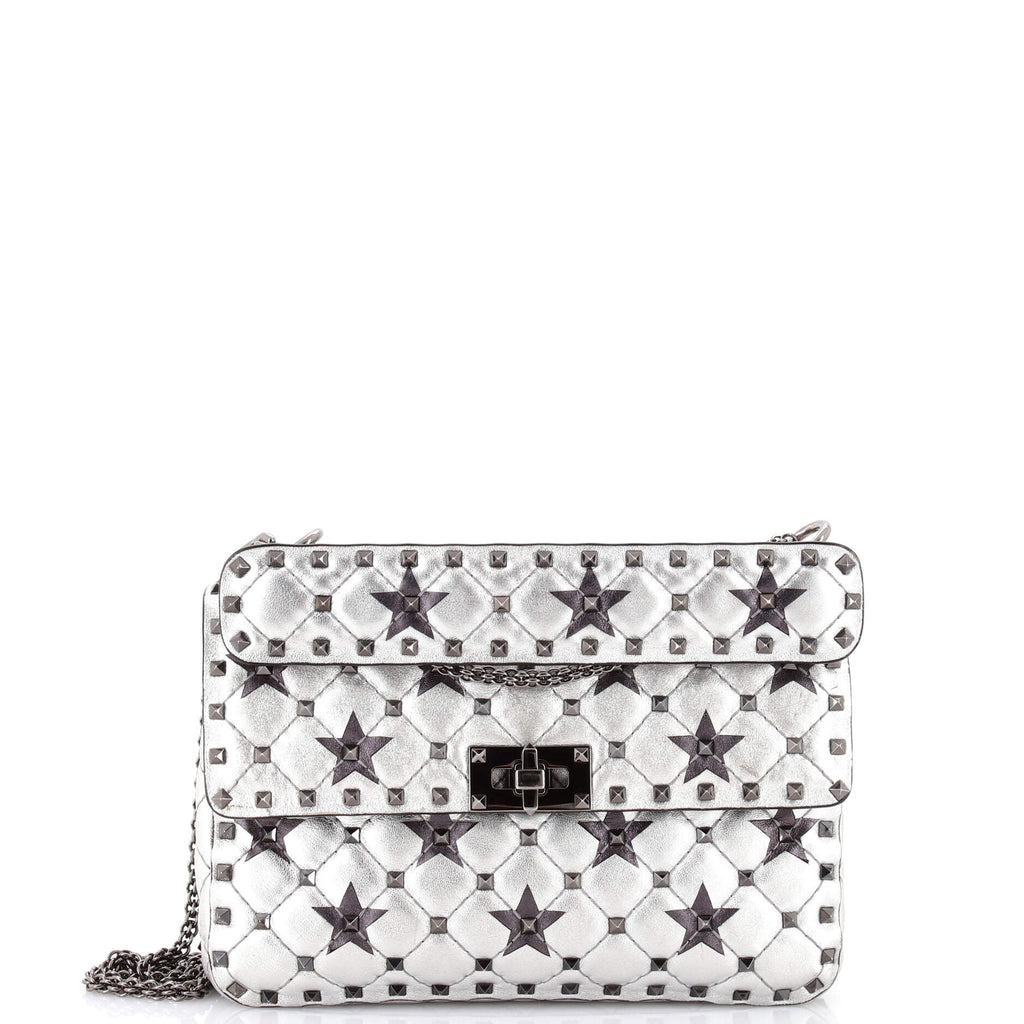Rockstud Spike Flap Bag Quilted Leather Medium