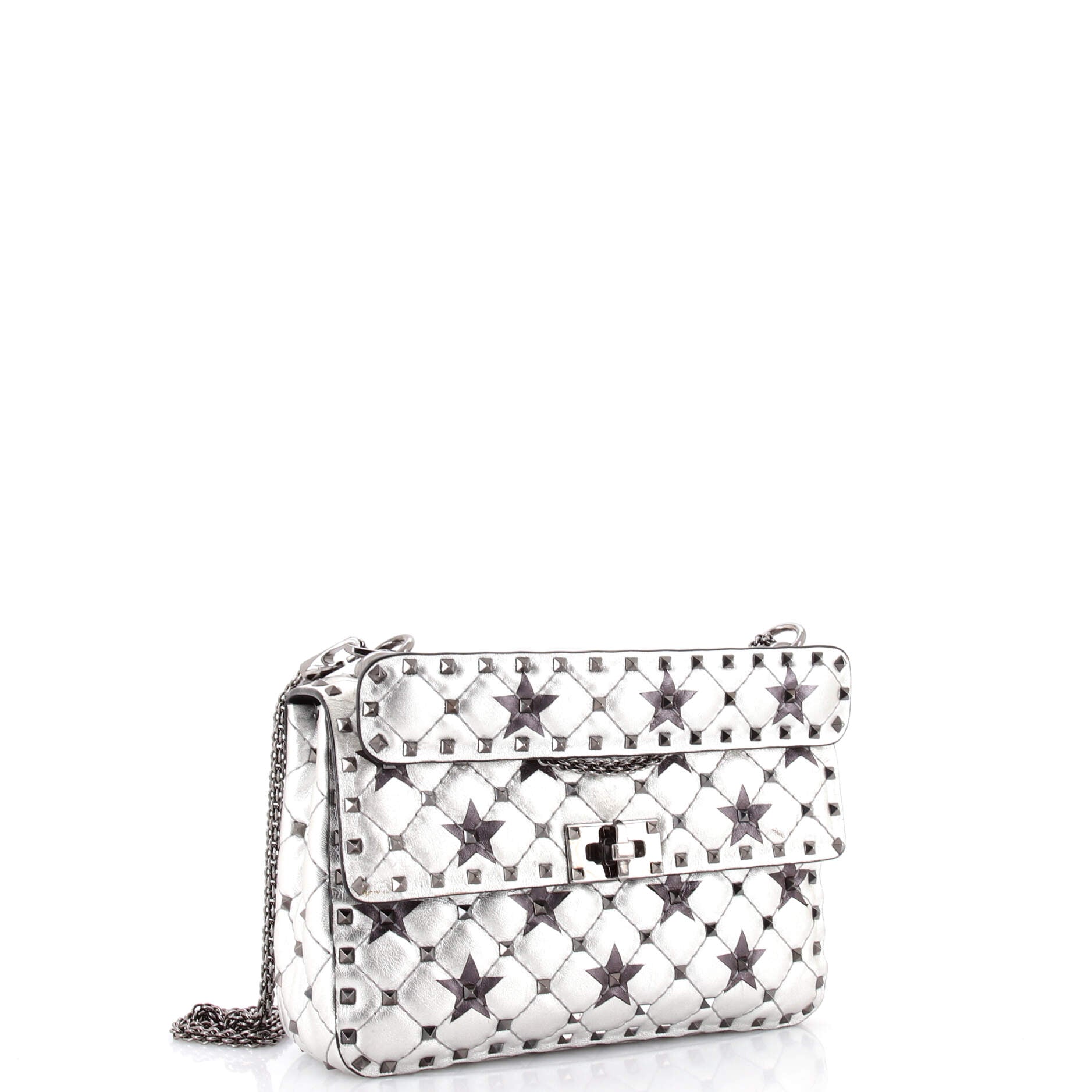 Rockstud Spike Flap Bag Quilted Leather Medium