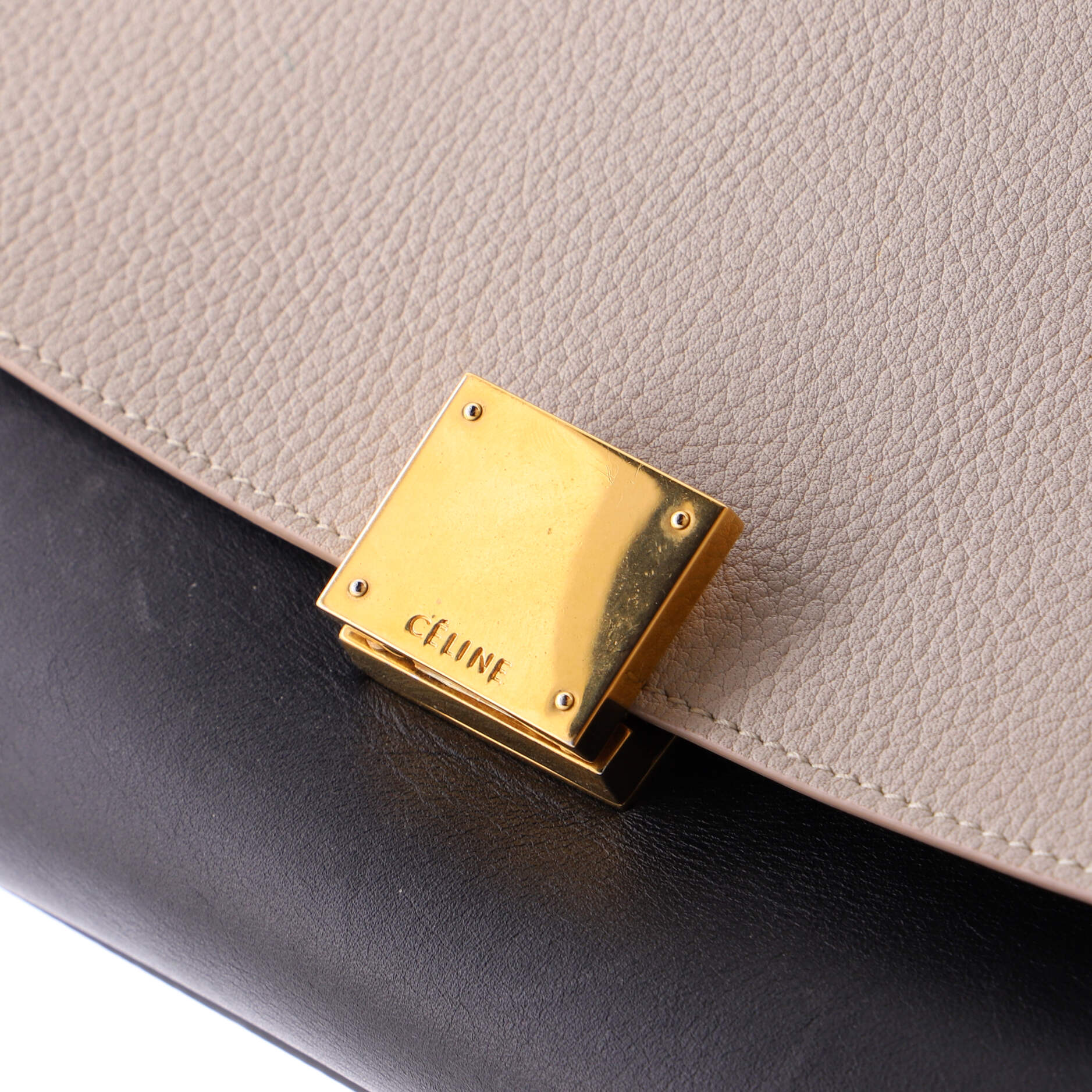 Tricolor Trapeze Bag Leather Small