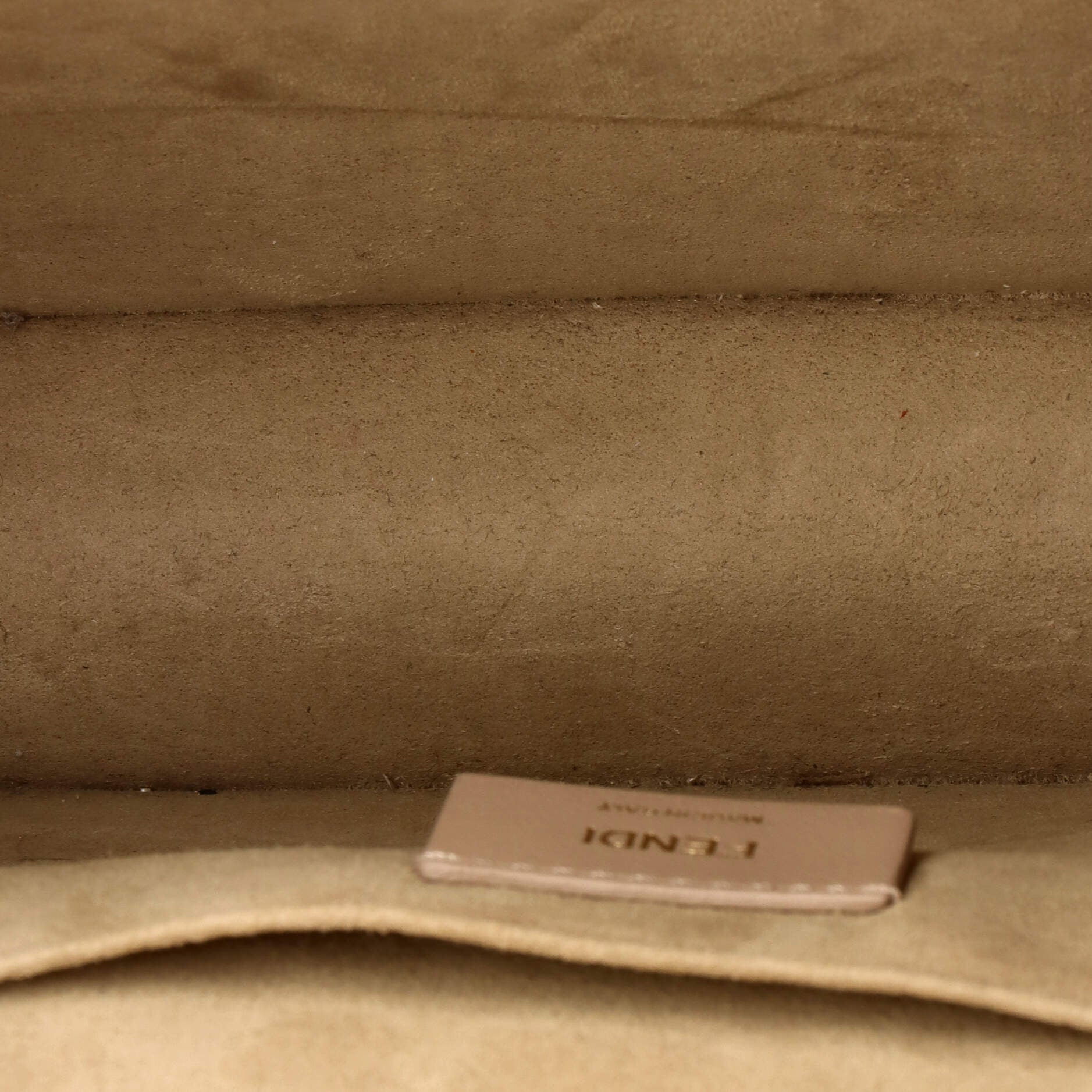 Kan U Shoulder Bag Zucca Embossed Leather Medium