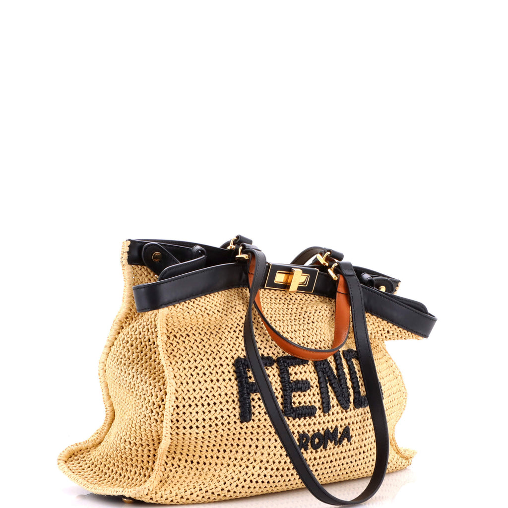 Peekaboo X-Tote Raffia Medium