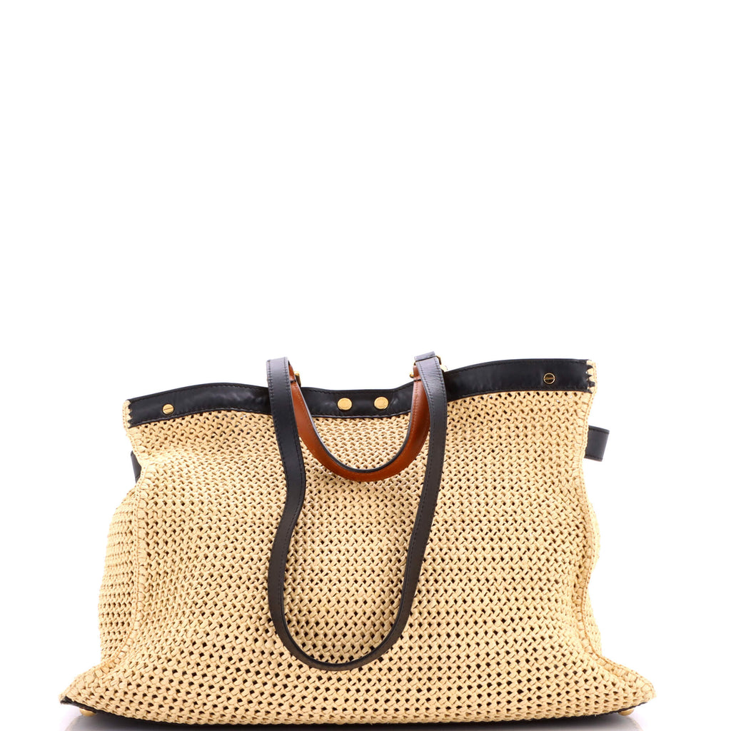 Peekaboo X-Tote Raffia Medium