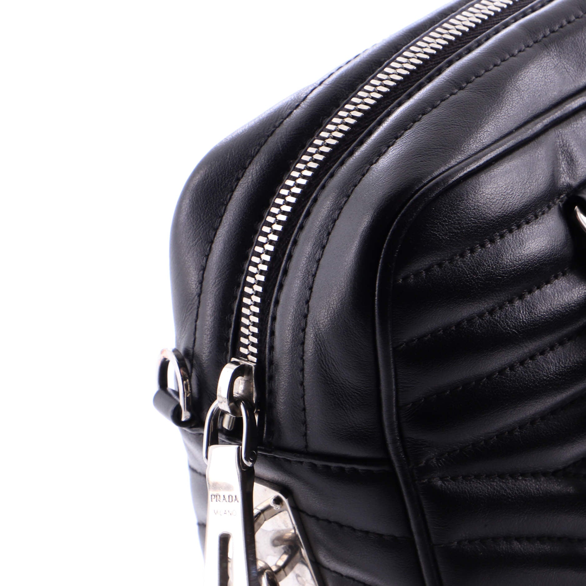 Bowling Bag Diagramme Quilted Leather Medium