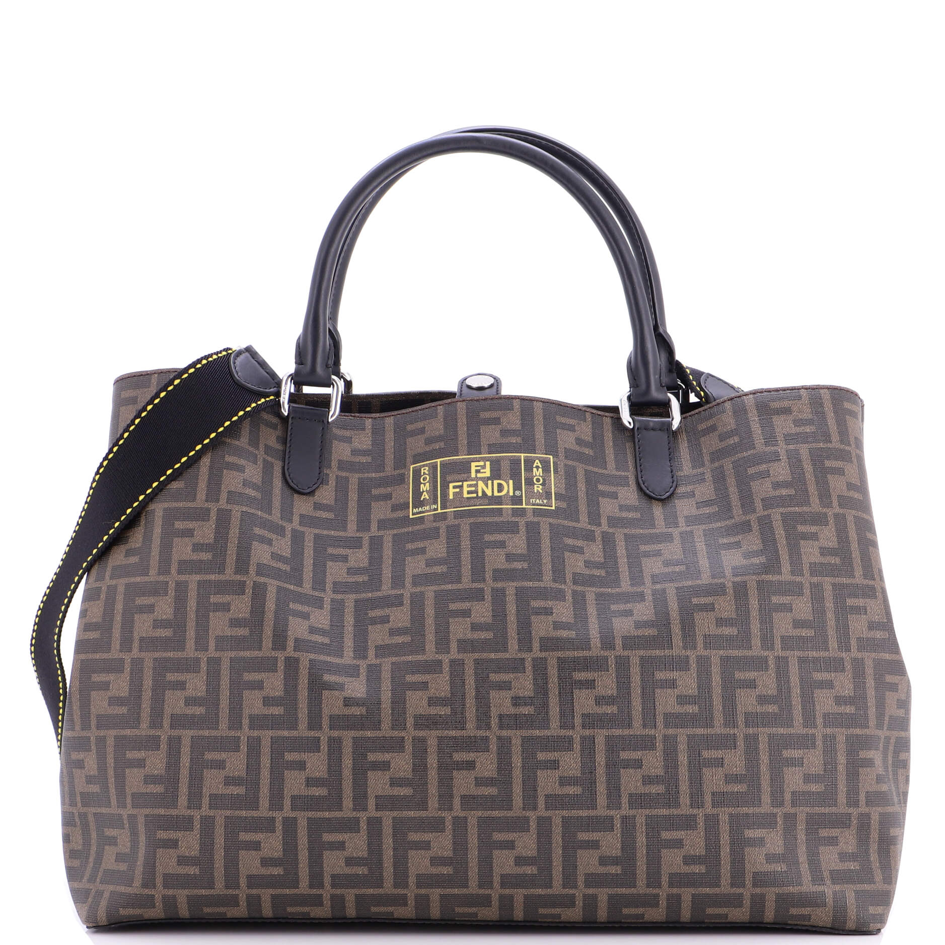 Convertible Shopping Tote Zucca Coated Canvas East West