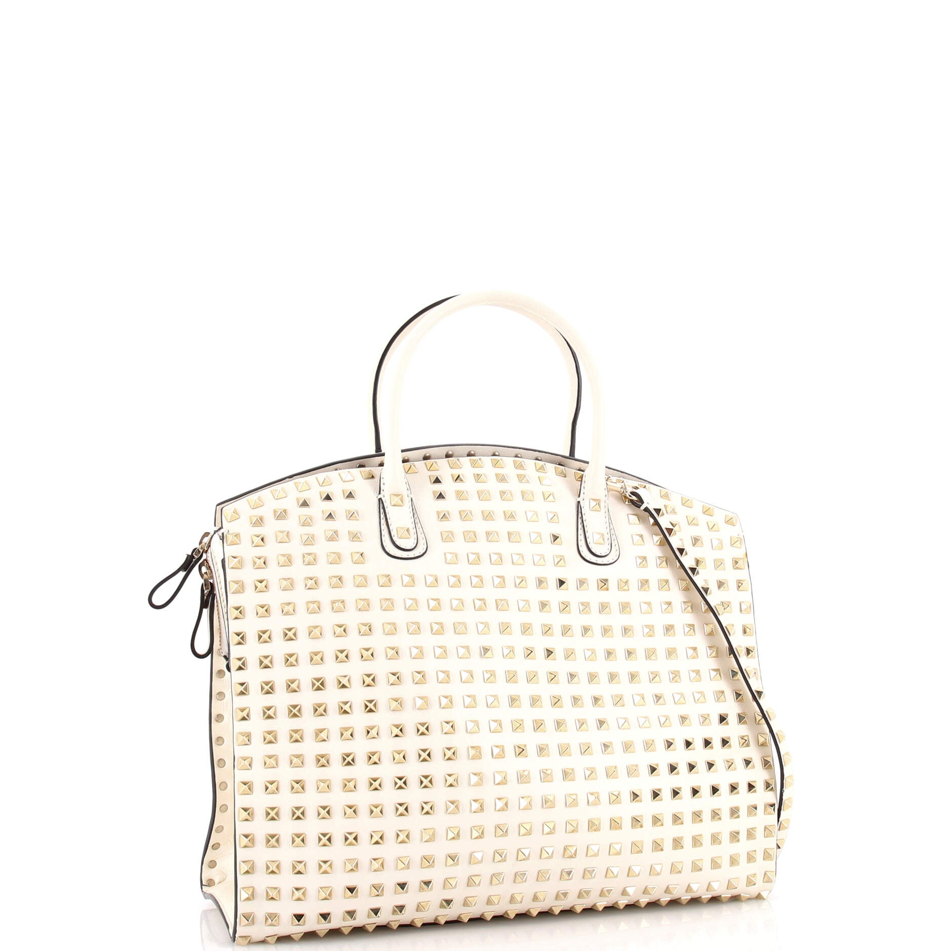 Rockstud Convertible Dome Tote Full Studded Leather