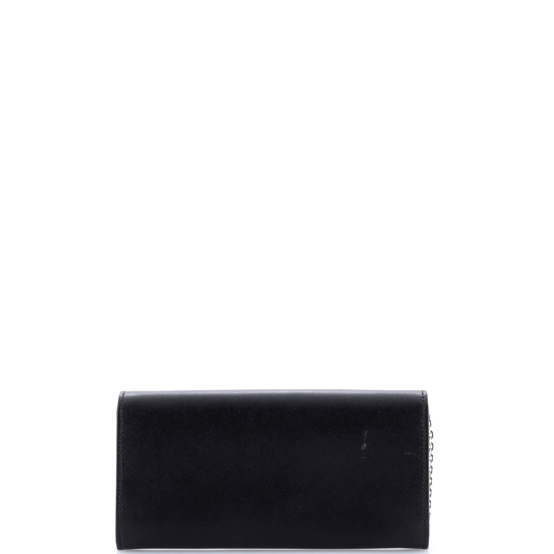 Logo Continental Wallet on Chain Studded Leather