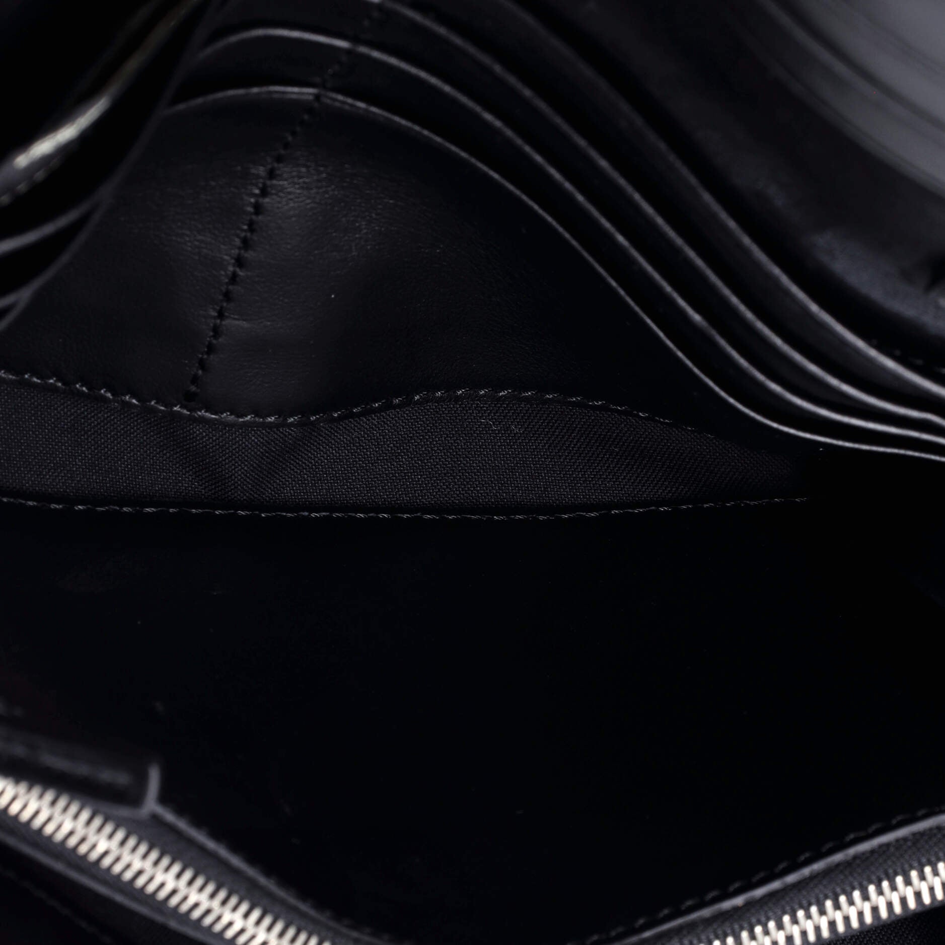 Logo Continental Wallet on Chain Studded Leather