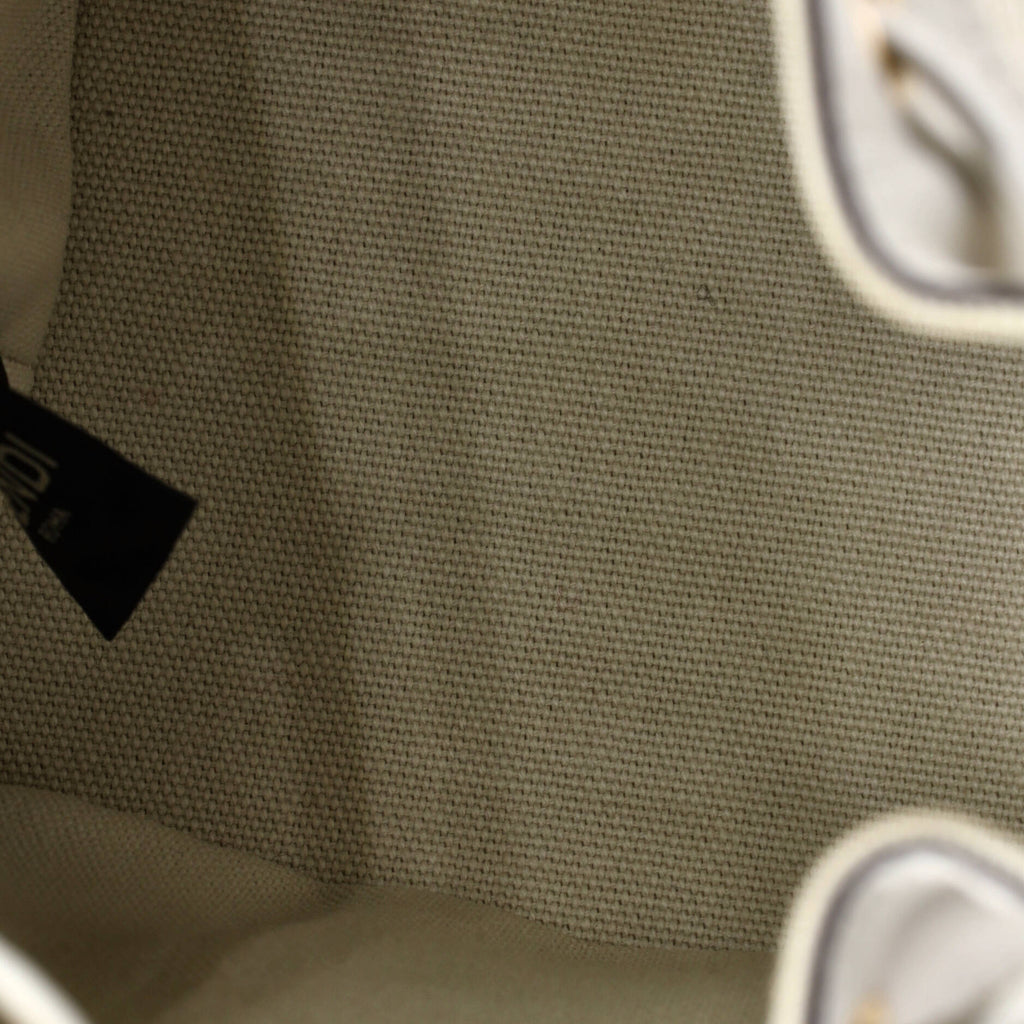 Woven Handle Mon Tresor Bucket Bag Zucca Embroidered Canvas Mini