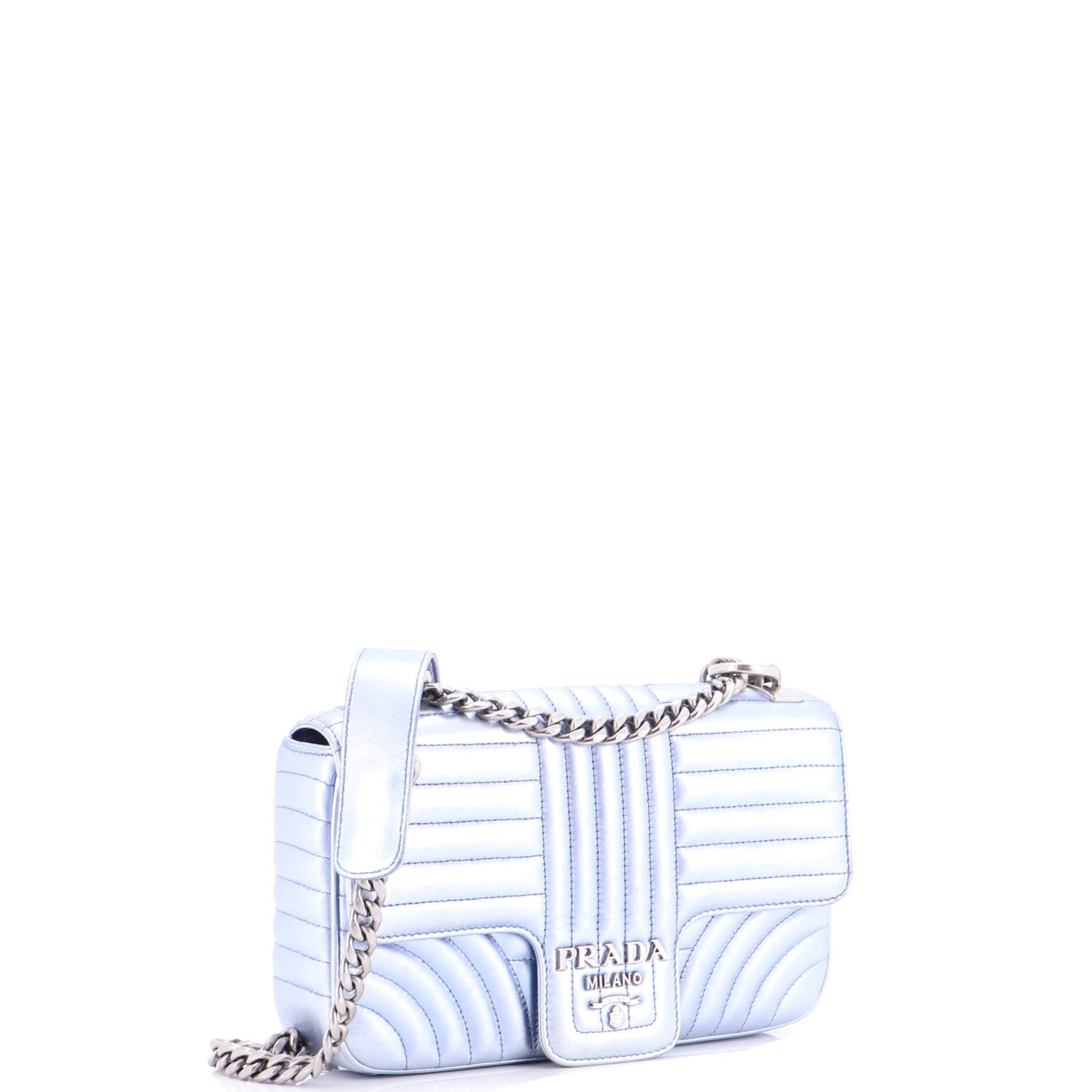 Chain Flap Shoulder Bag Diagramme Quilted Leather Medium