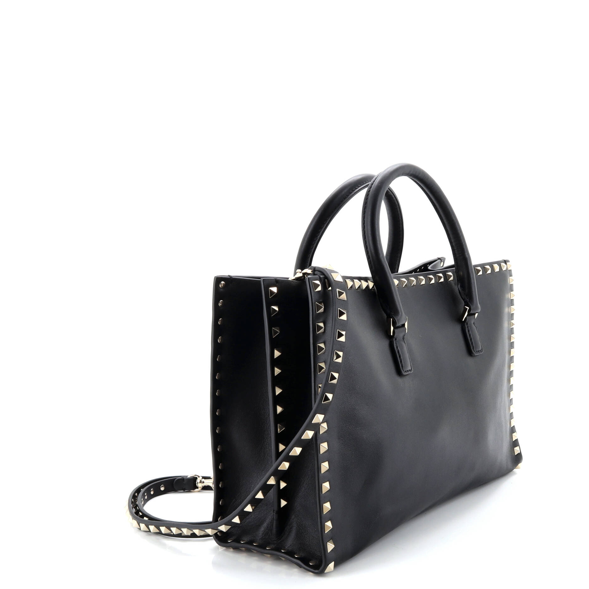 Rockstud Convertible Tote Leather Medium