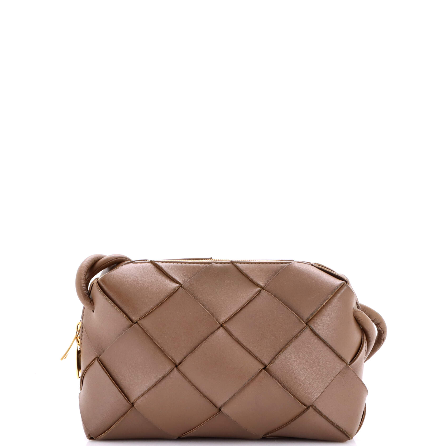 Cassette Camera Crossbody Bag Maxi Intrecciato Leather Small