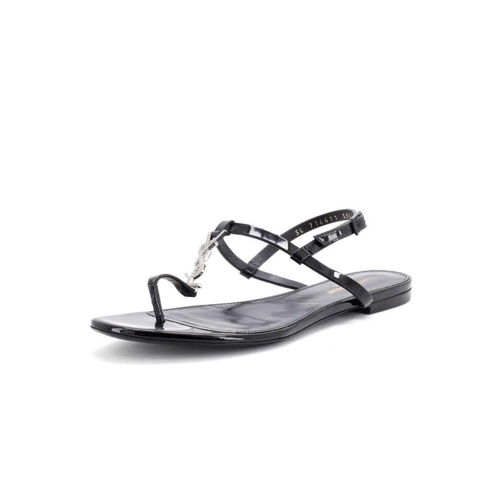 Women's Monogram T-Strap Sandals Patent