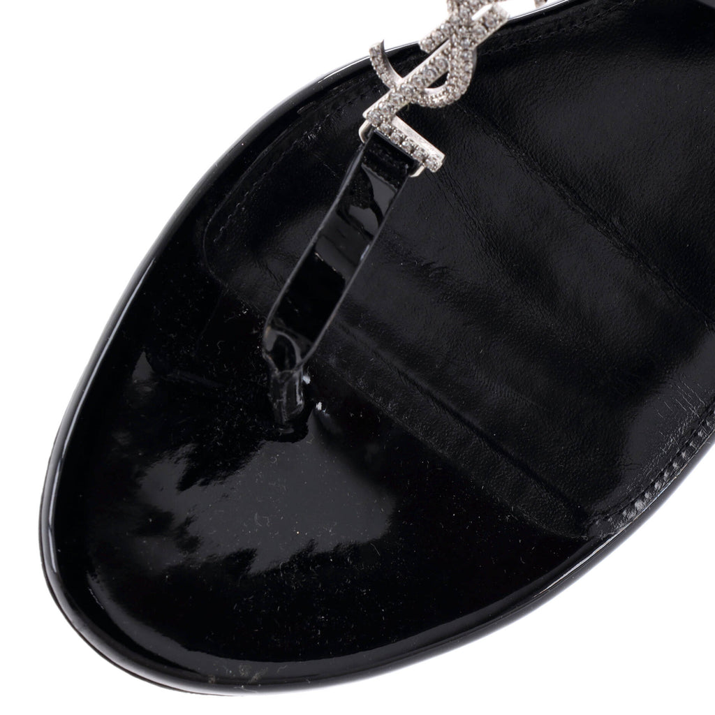 Women's Monogram T-Strap Sandals Patent
