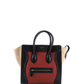 Tricolor Luggage Bag Leather Mini