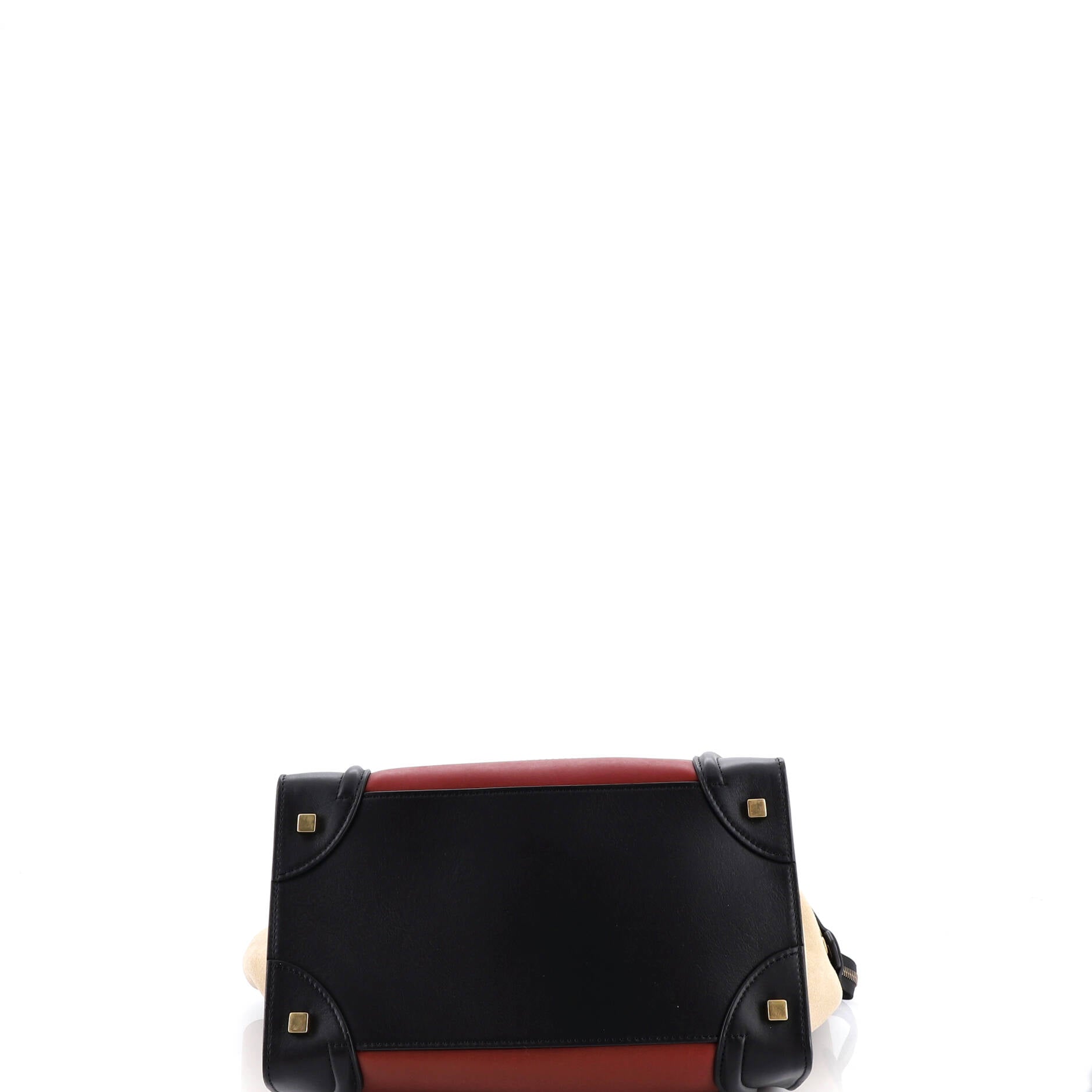Tricolor Luggage Bag Leather Mini