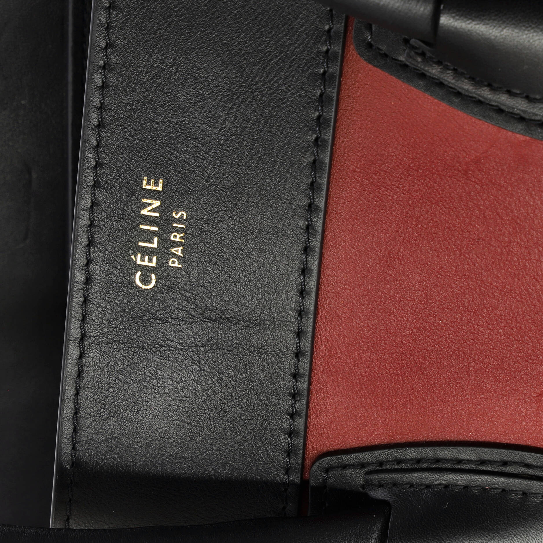 Tricolor Luggage Bag Leather Mini