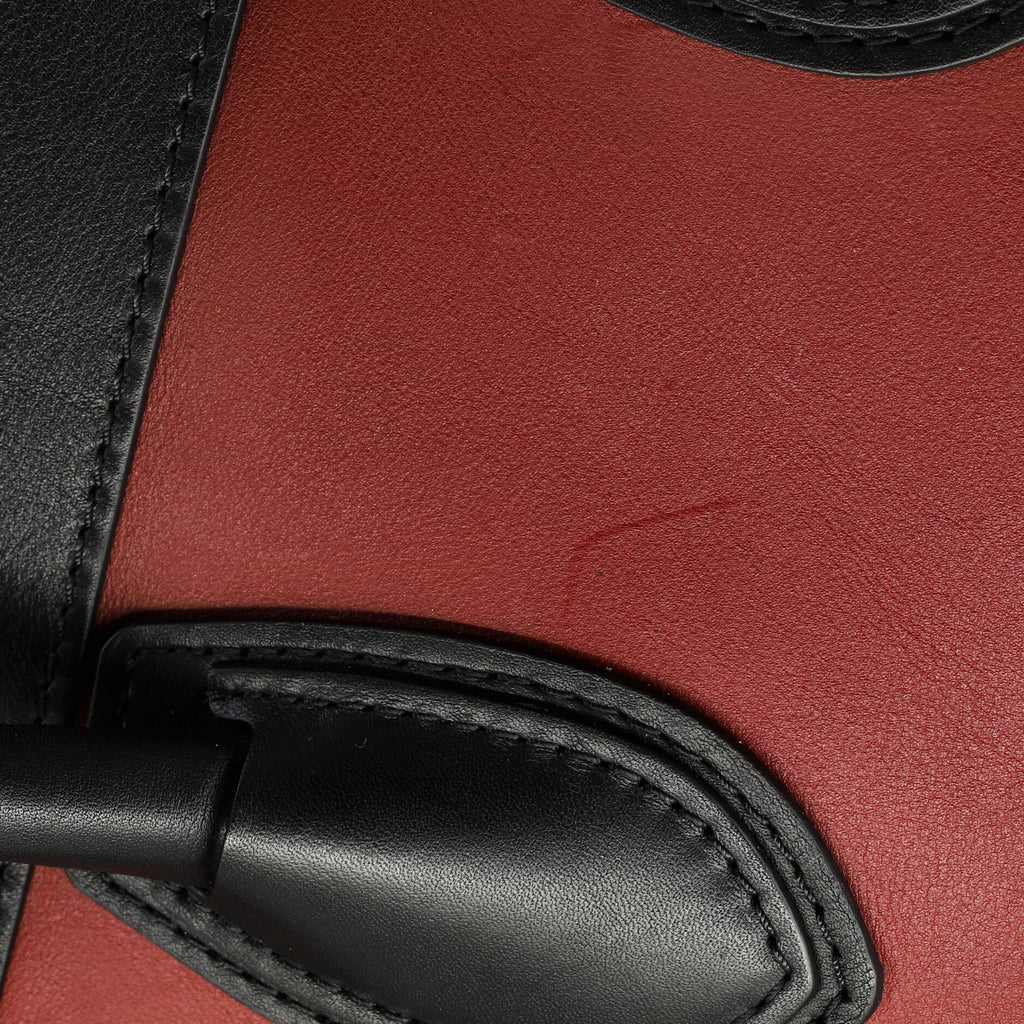 Tricolor Luggage Bag Leather Mini