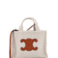 Cabas Thais Tote Triomphe Striped Textile Small