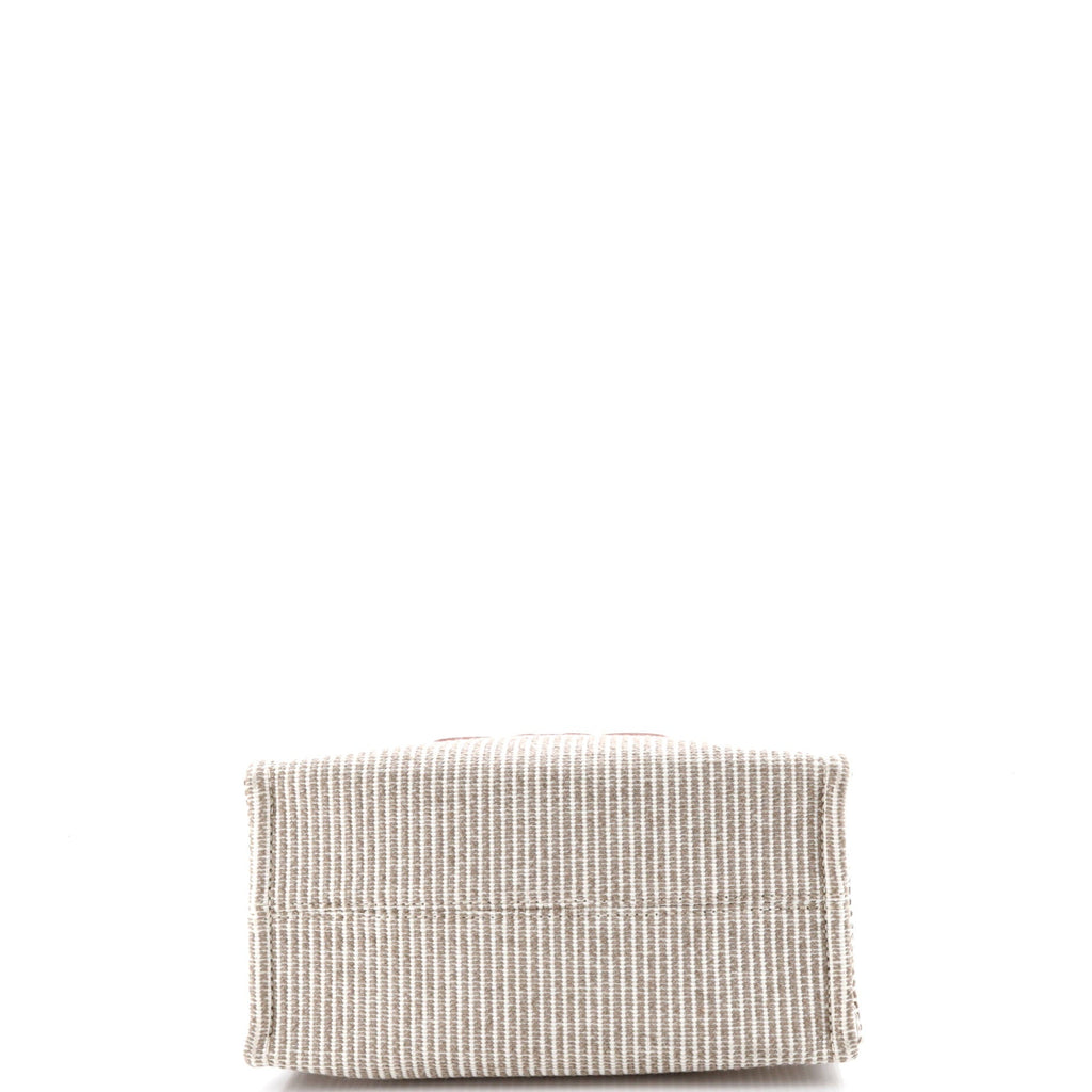 Cabas Thais Tote Triomphe Striped Textile Small