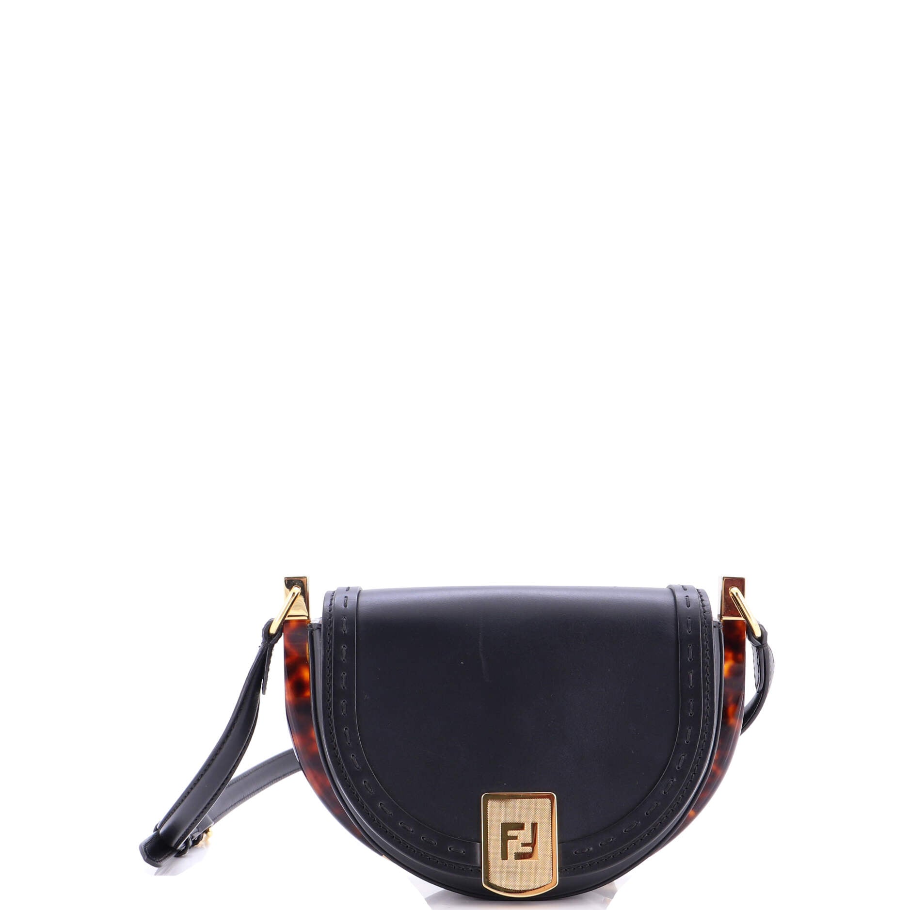 Moonlight Flap Bag Leather with Plexiglass Detail