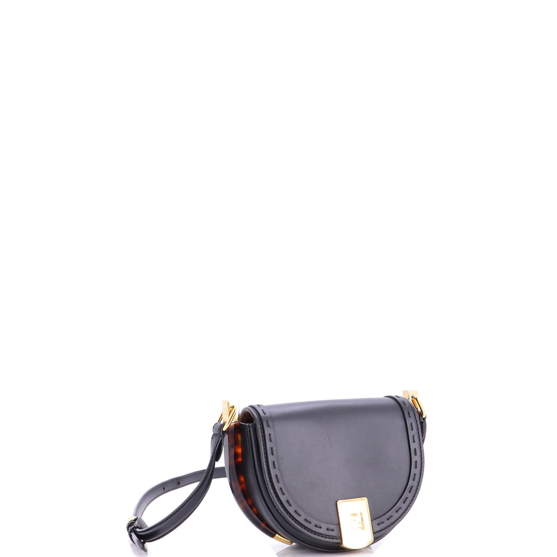 Moonlight Flap Bag Leather with Plexiglass Detail
