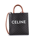 Vertical Cabas Tote Triomphe Coated Canvas Small
