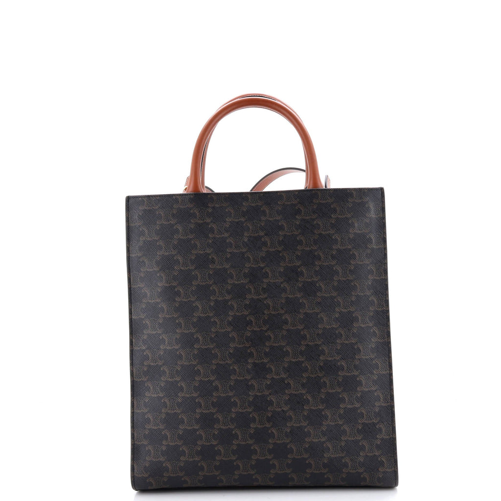 Vertical Cabas Tote Triomphe Coated Canvas Small