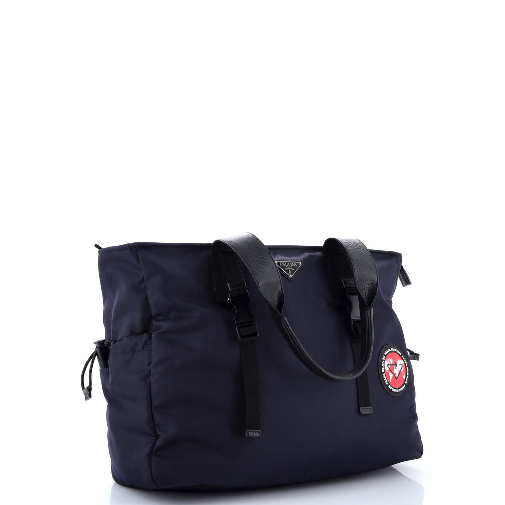 Side Pocket Buckle Tote Re-Nylon Medium