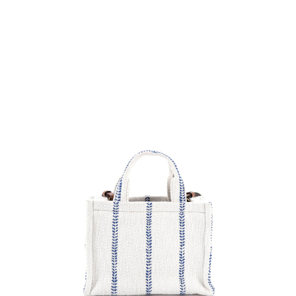 Cabas Thais Tote Triomphe Striped Textile Small