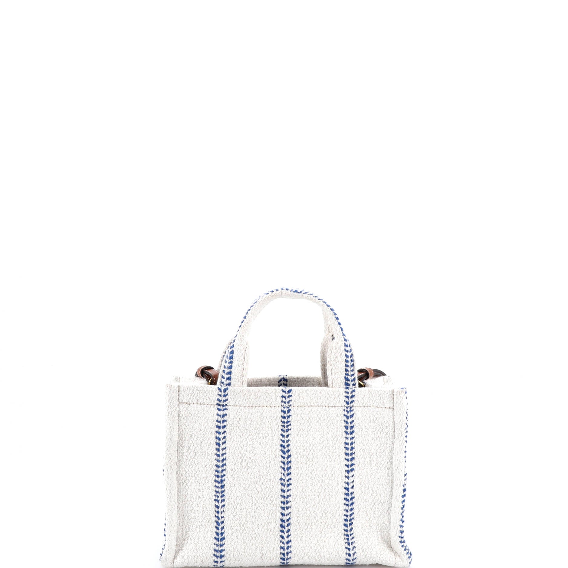 Cabas Thais Tote Triomphe Striped Textile Small