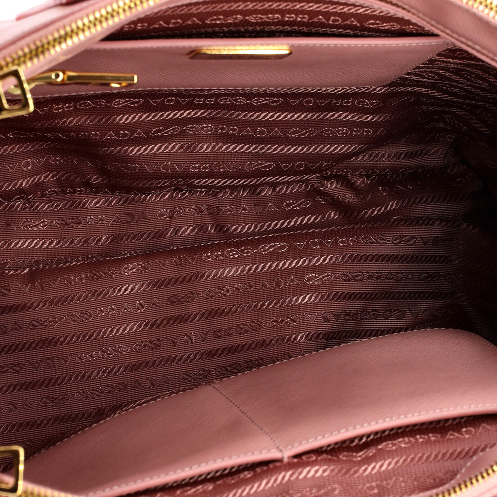 Double Zip Lux Tote Saffiano Leather Medium